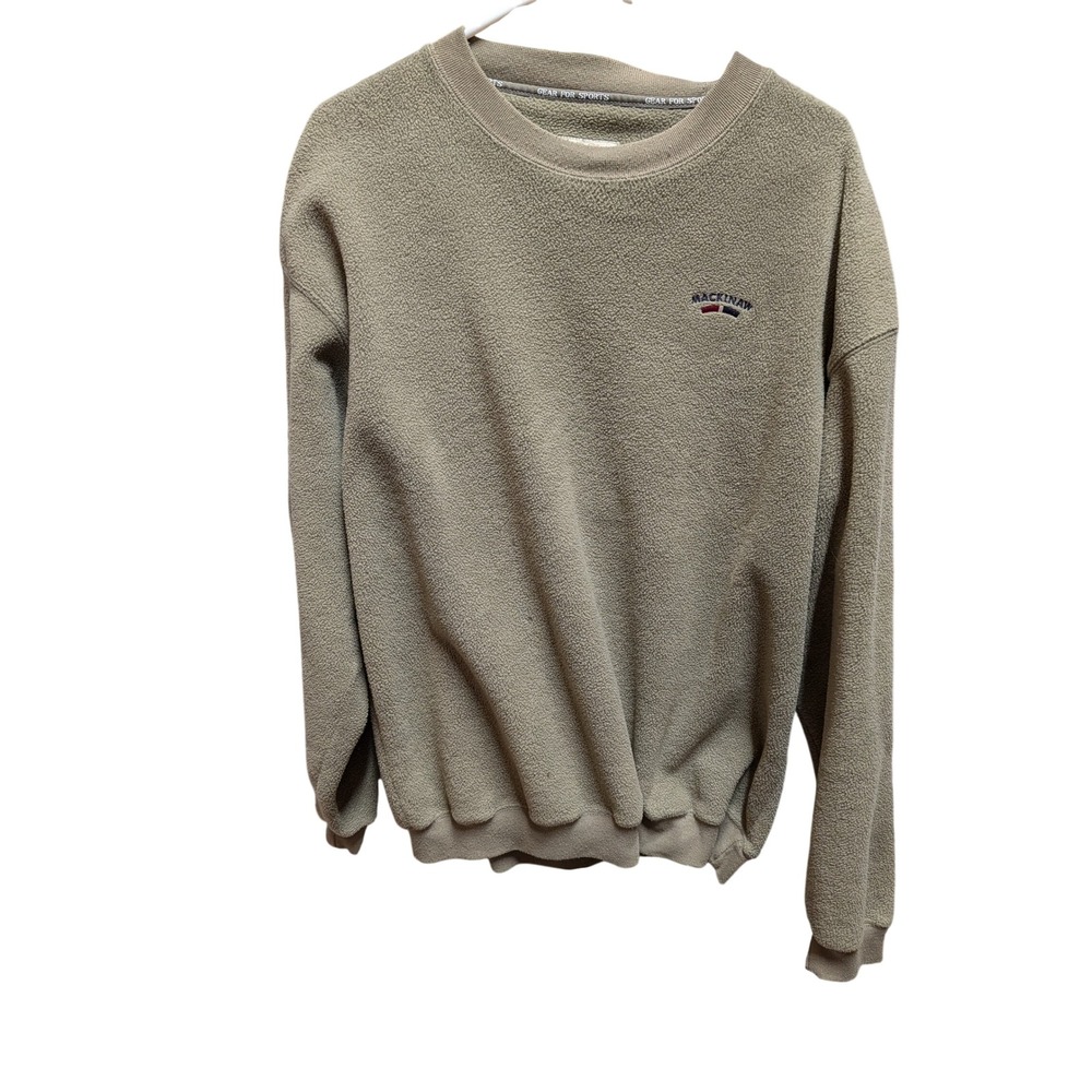 Gear For Sports Fleece Sweatshirt Mens L Green Excellent Mackinaw Crew Neck